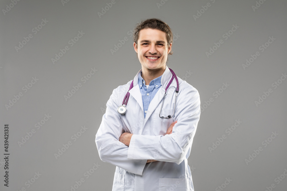 Portrait of smiling doctor isolated on white background Portrait of smiling doctor isolated on white background