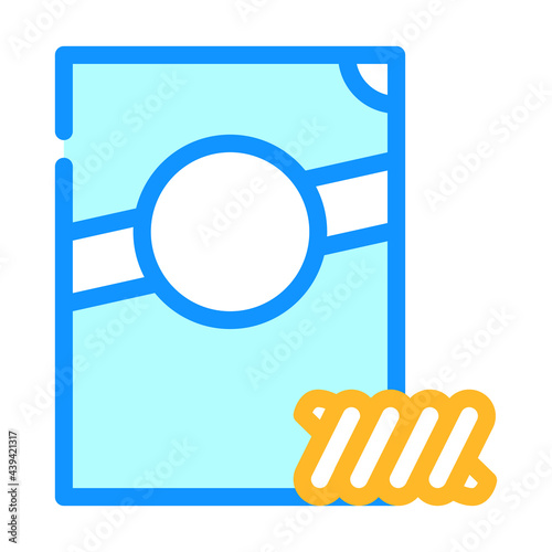 fusilli spirale pasta color icon vector. fusilli spirale pasta sign. isolated symbol illustration