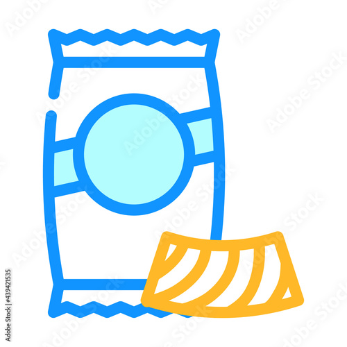 riccioli pasta color icon vector. riccioli pasta sign. isolated symbol illustration