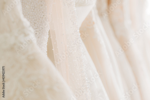 Clean and airy fabric for wedding dresses photo