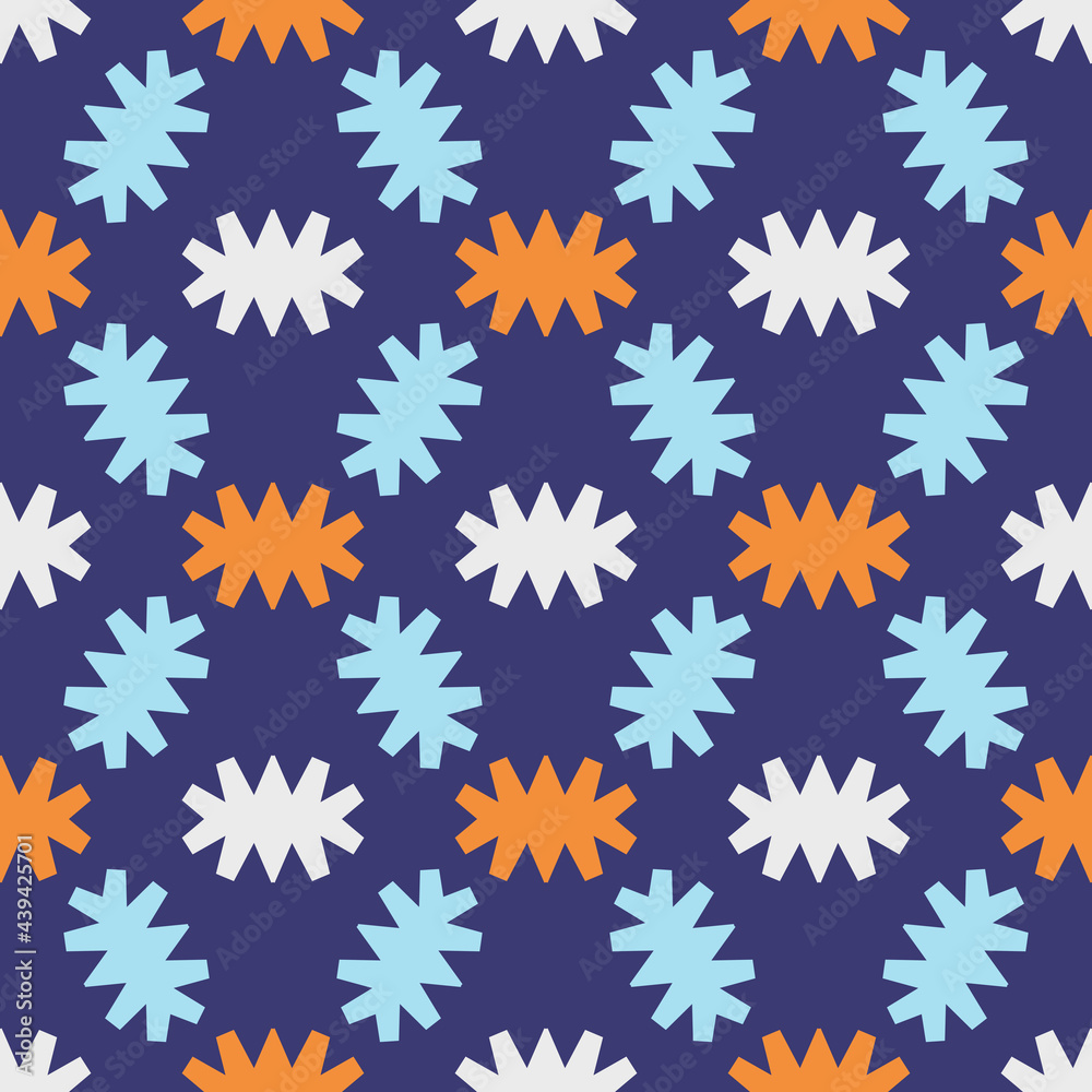 Bright seamless pattern with geometric ornament. Bright seamless pattern with geometric ornament.