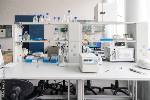 Desk In Laboratory photo