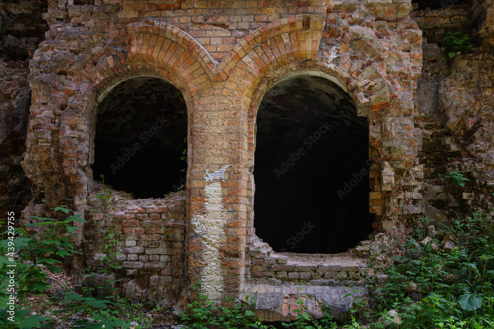 Fototapeta premium Abandoned Military Tarakaniv Fort (Dubno Fort, New Dubno Fortress) - a defensive structure of 19th century in Tarakaniv, Ukraine.