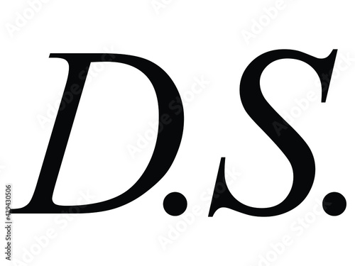 Black music symbol of Dal segno