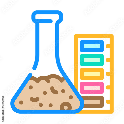 acidity of peat color icon vector. acidity of peat sign. isolated symbol illustration