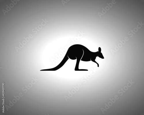 Kangaroo Silhouette. Isolated Vector Animal Template for Logo Company  Icon  Symbol etc