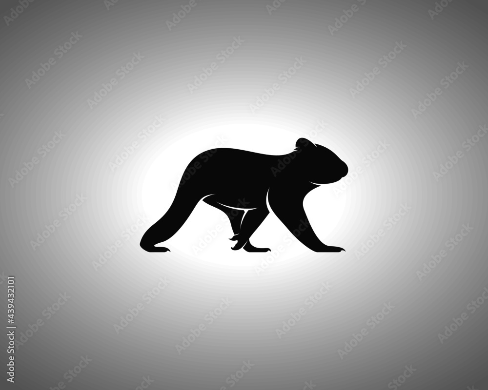 Obraz premium Koala Silhouette. Isolated Vector Animal Template for Logo Company, Icon, Symbol etc