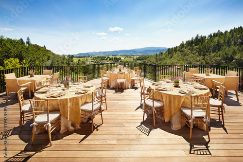 Wedding reception at luxury resort