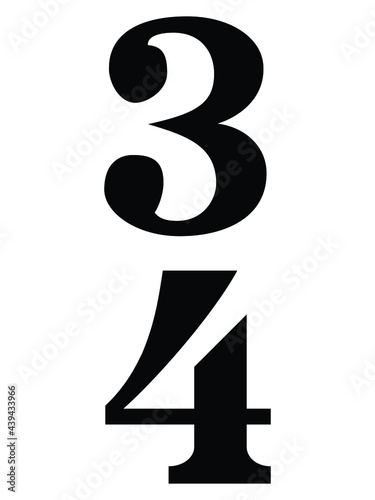 Black music symbol of time signature