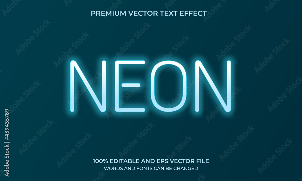 Neon light text effect, editable retro and glowing text style Neon light text effect, editable retro and glowing text style