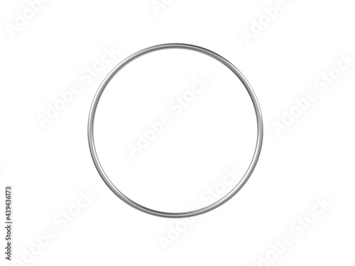 Obraz na plátně Metal ring isolated on white background