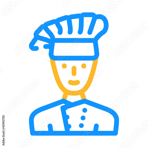 cook chef canteen worker color icon vector. cook chef canteen worker sign. isolated symbol illustration