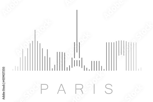 Vertical Bars Paris Landmark Skyline
