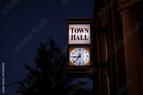 Town Hall Clock in Canal Winchester