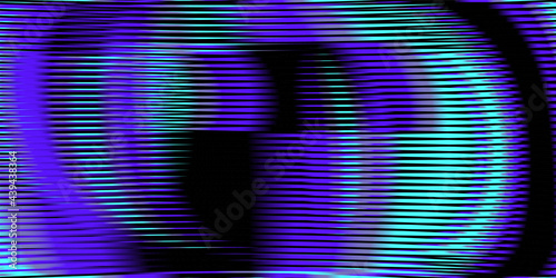 Colored dark blue textured abstract banner with stripes and glow effect. Bright background saver for interior decor, wall panel, mobile apps, business card, image of blog. 