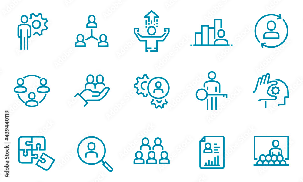 Business Management Icons Set vector design 
