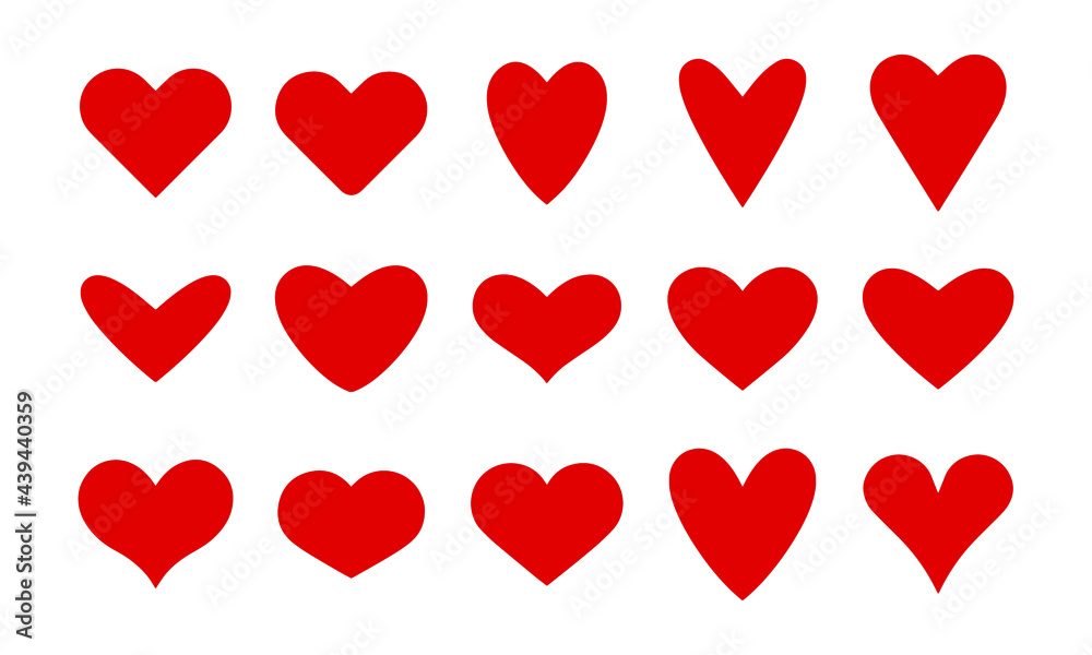 Heart icons,love concept vector design 
