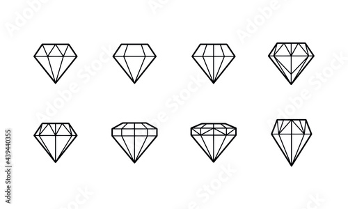 Gem icons vector design 