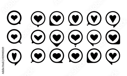 Heart icons,love concept vector design 