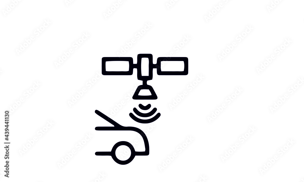 Autonomous car icon set Autonomous car icon set