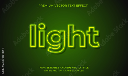 Neon light text effect, editable retro and glowing text style
