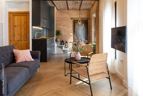 Interior of stylish modern apartment photo