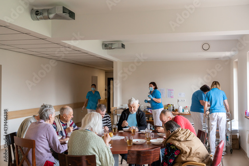 Breakfast Time At Retirement Home
