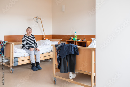 Portrait Of Patient In Ward