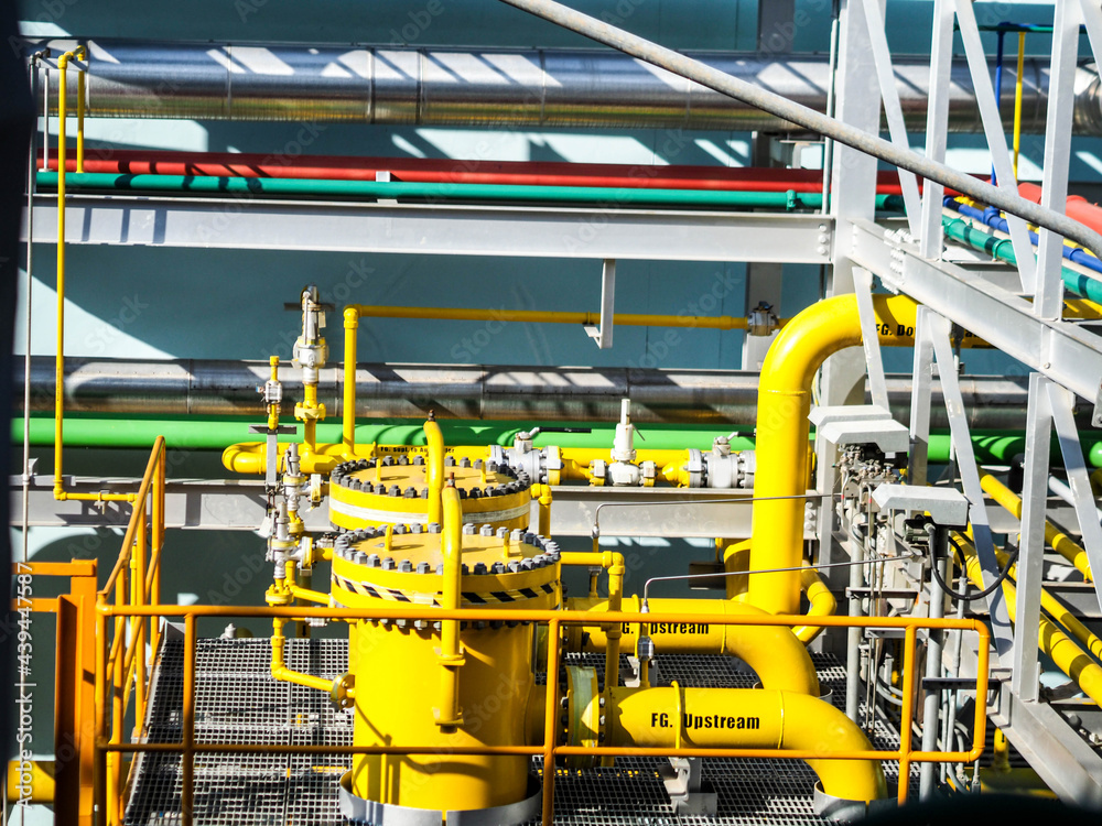 Fuel gas fitter systems in industry zone at Combined-Cycle Co-Generation power plant. Fuel gas fitter systems in industry zone at Combined-Cycle Co-Generation power plant.