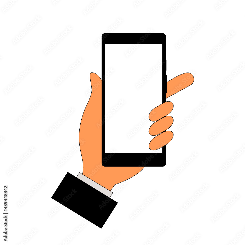 vector of hands holding mobile phone, smartphone. mockup vector of hands holding mobile phone, smartphone. mockup