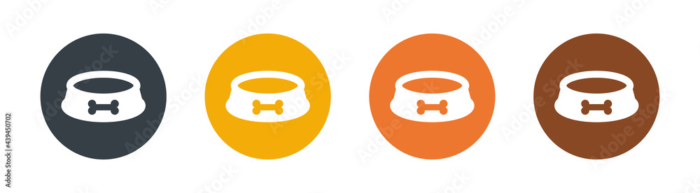 Pet bowl, dish, plate for food and water icon. Vector illustration Pet bowl, dish, plate for food and water icon. Vector illustration