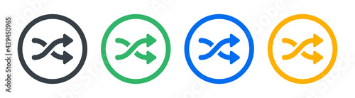 Mix symbol. Random button sign. Shuffle vector icon illustration.