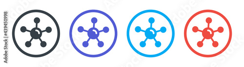 Molecule vector icon