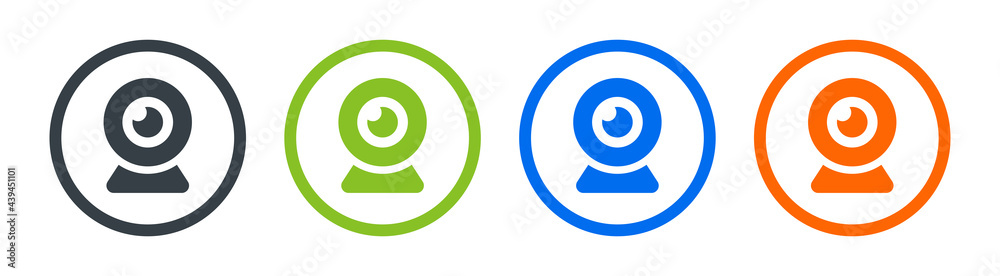 Webcam icon, web camera for video chat vector icon Webcam icon, web camera for video chat vector icon