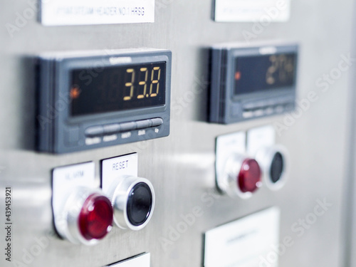 Digital temperature indicator for monitoring at sampling room in power plant photo