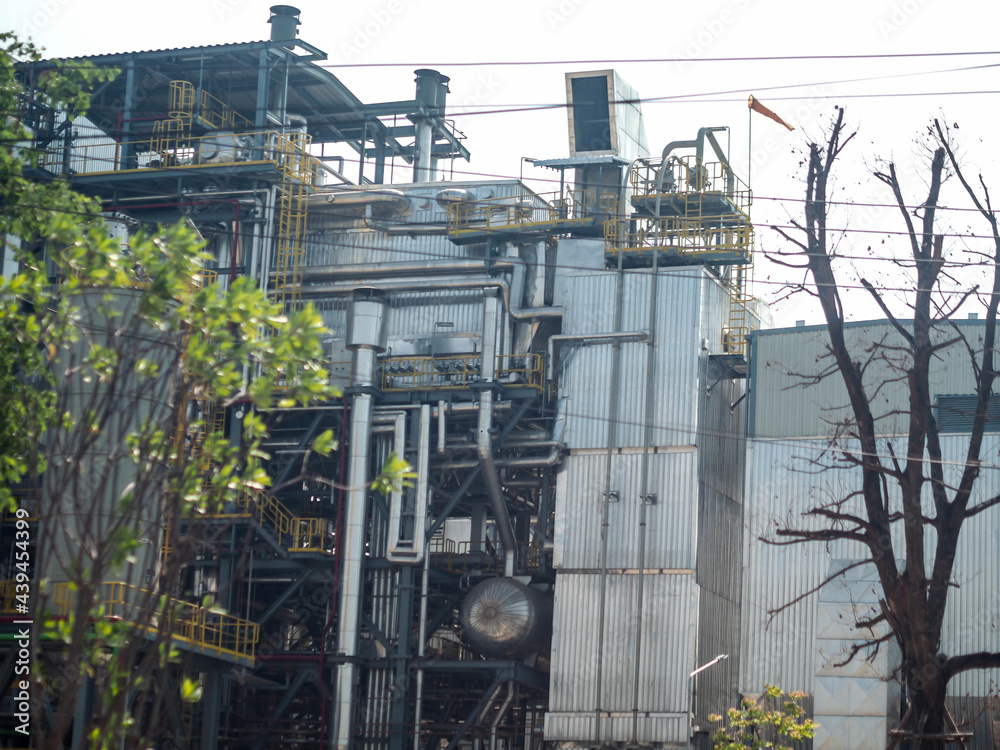 Biomass power plant with industrial energy concept. Biomass power plant with industrial energy concept.