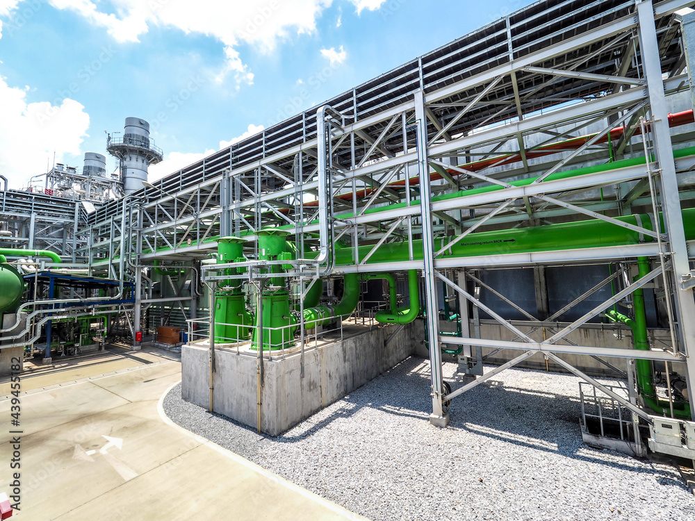 Electric Cable Tray in power plant. Electric Cable Tray in power plant.
