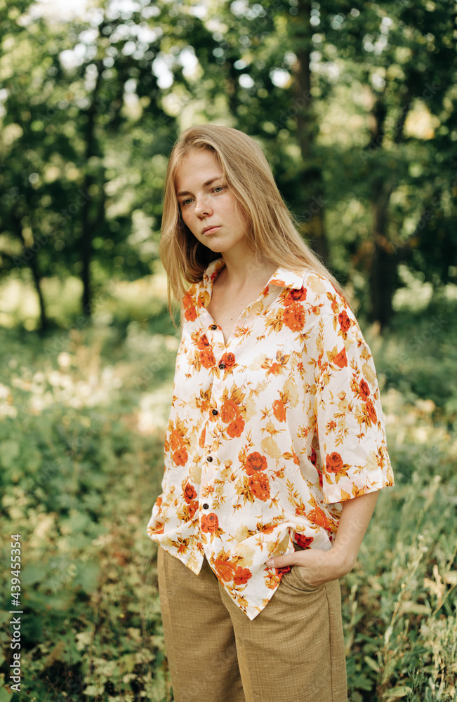 young woman on the nature young woman on the nature