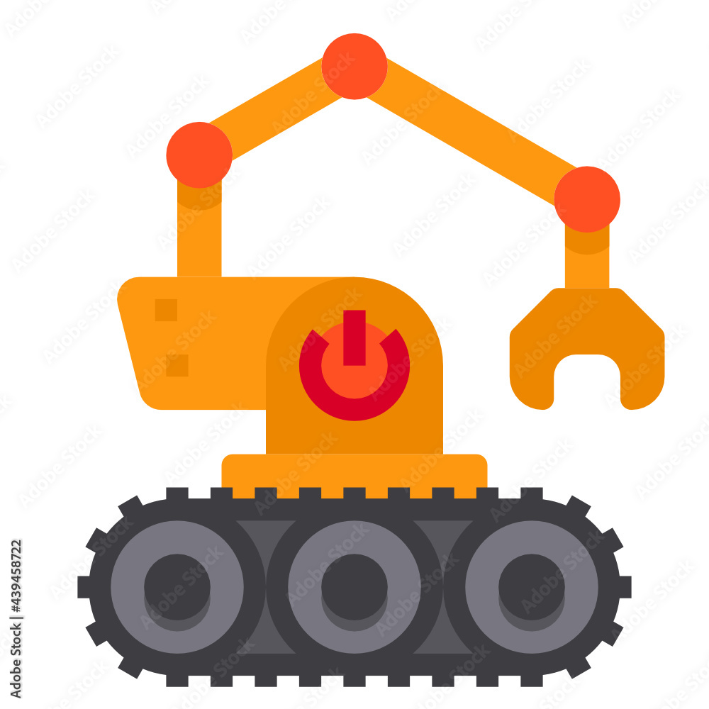 Obraz premium Robot flat icon