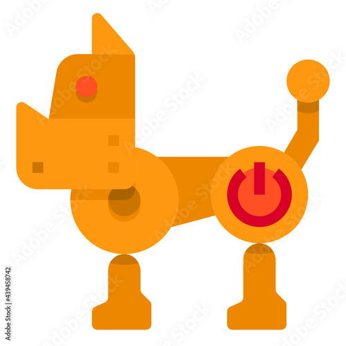 Robot flat icon