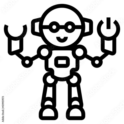 Robot line icon
