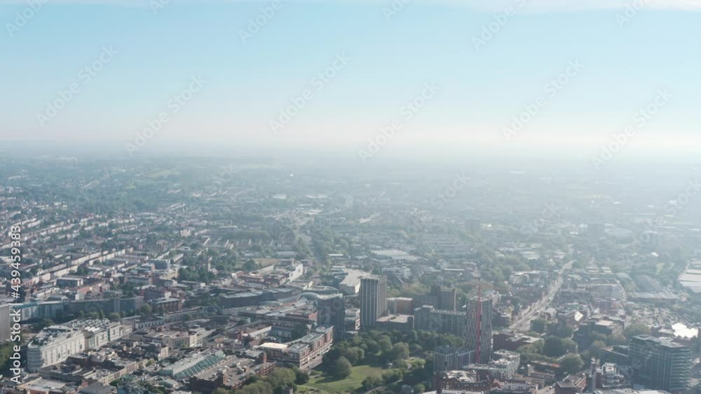 dolly forward drone shot over developing Redcliffe central bristol dolly forward drone shot over developing Redcliffe central bristol