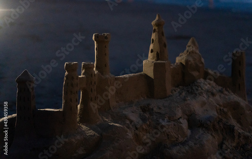 sandcastle at night  photo