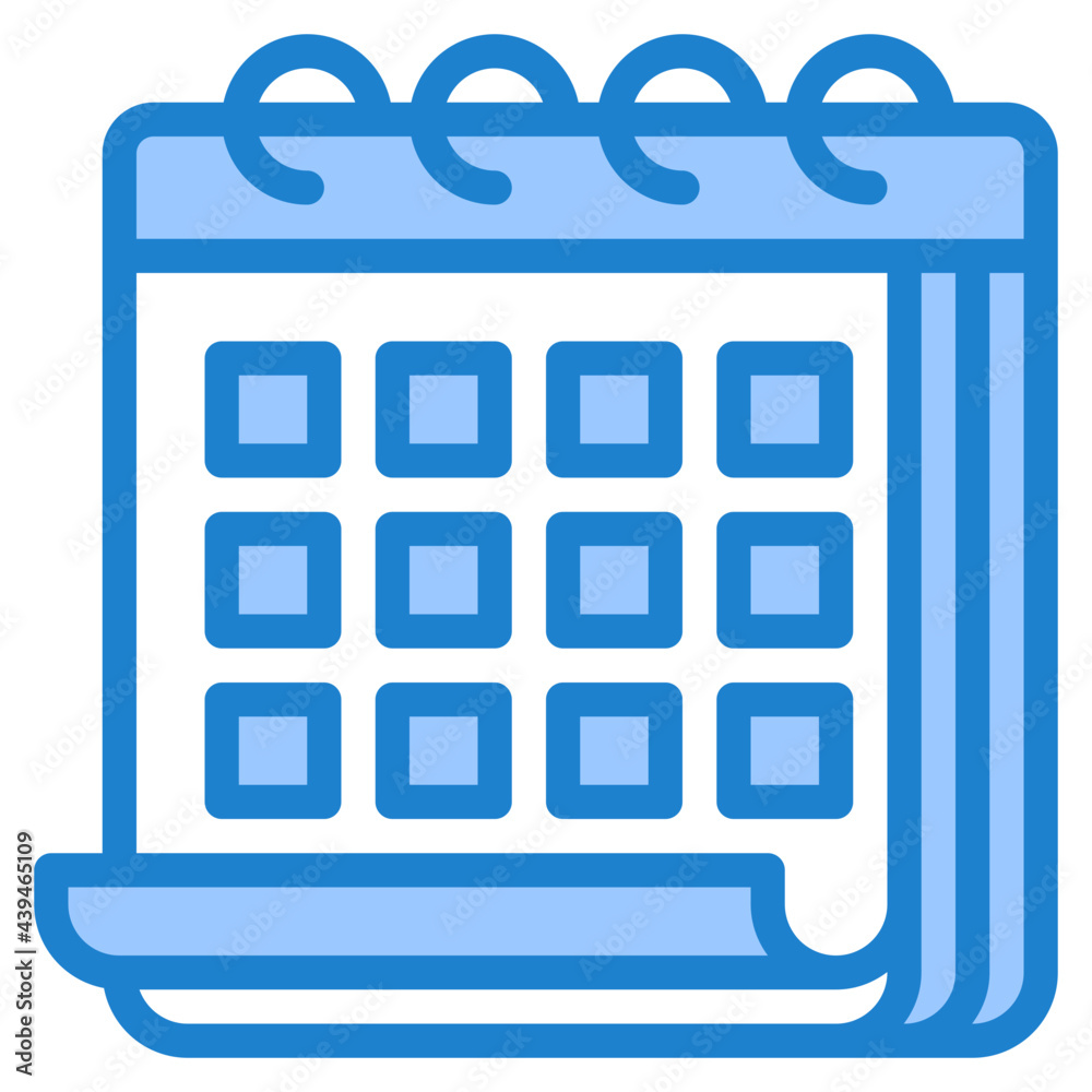 calendar blue style icon calendar blue style icon