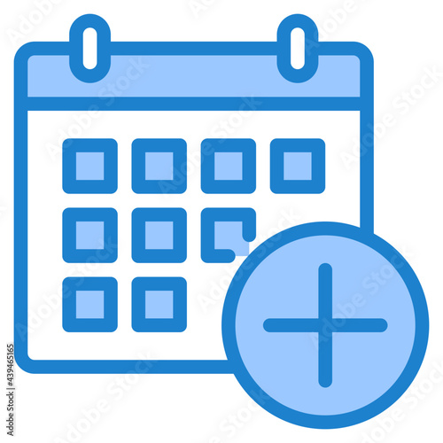 calendar blue style icon
