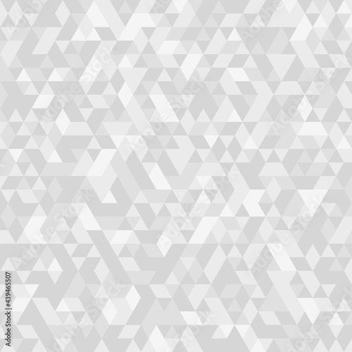 Geometric mosaic pattern from white gray triangle texture. Abstract vector background.