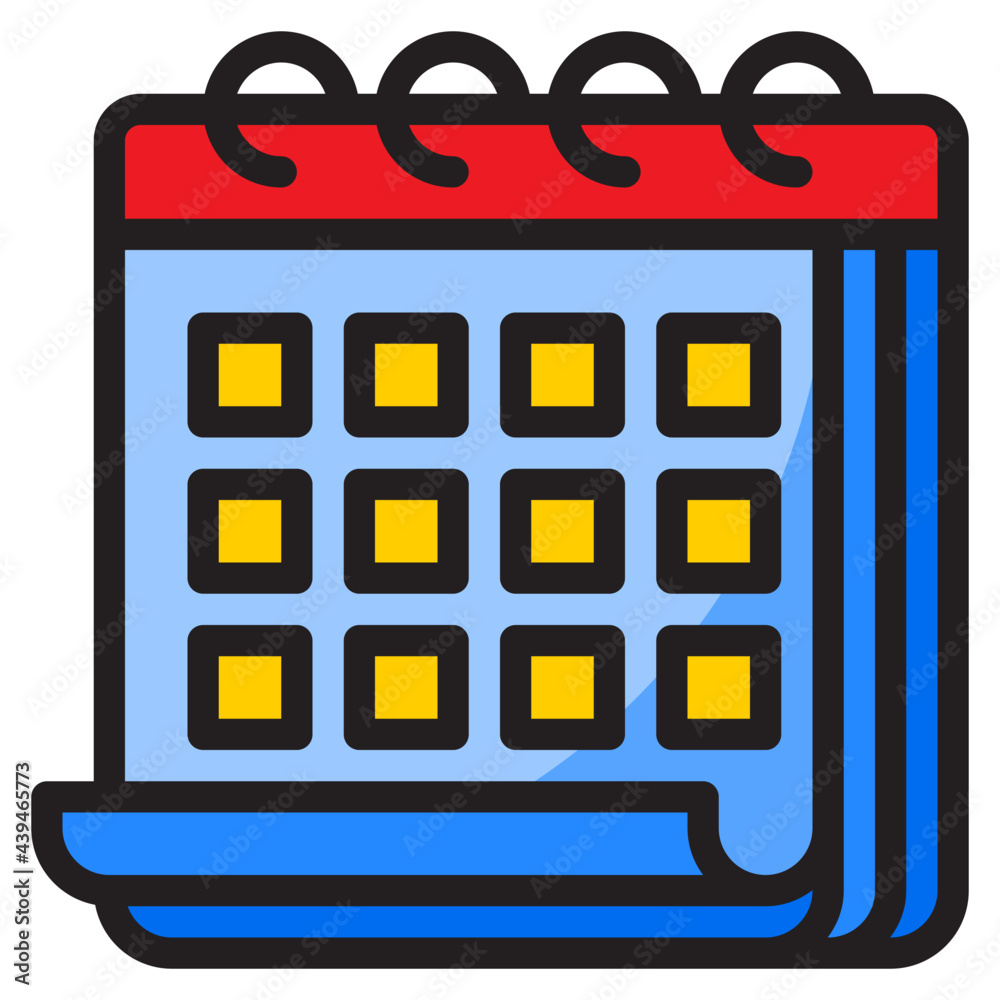 calendar color line style icon calendar color line style icon
