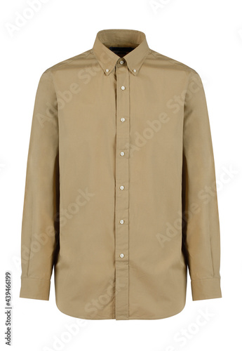 Khaki blank classic men's shirt