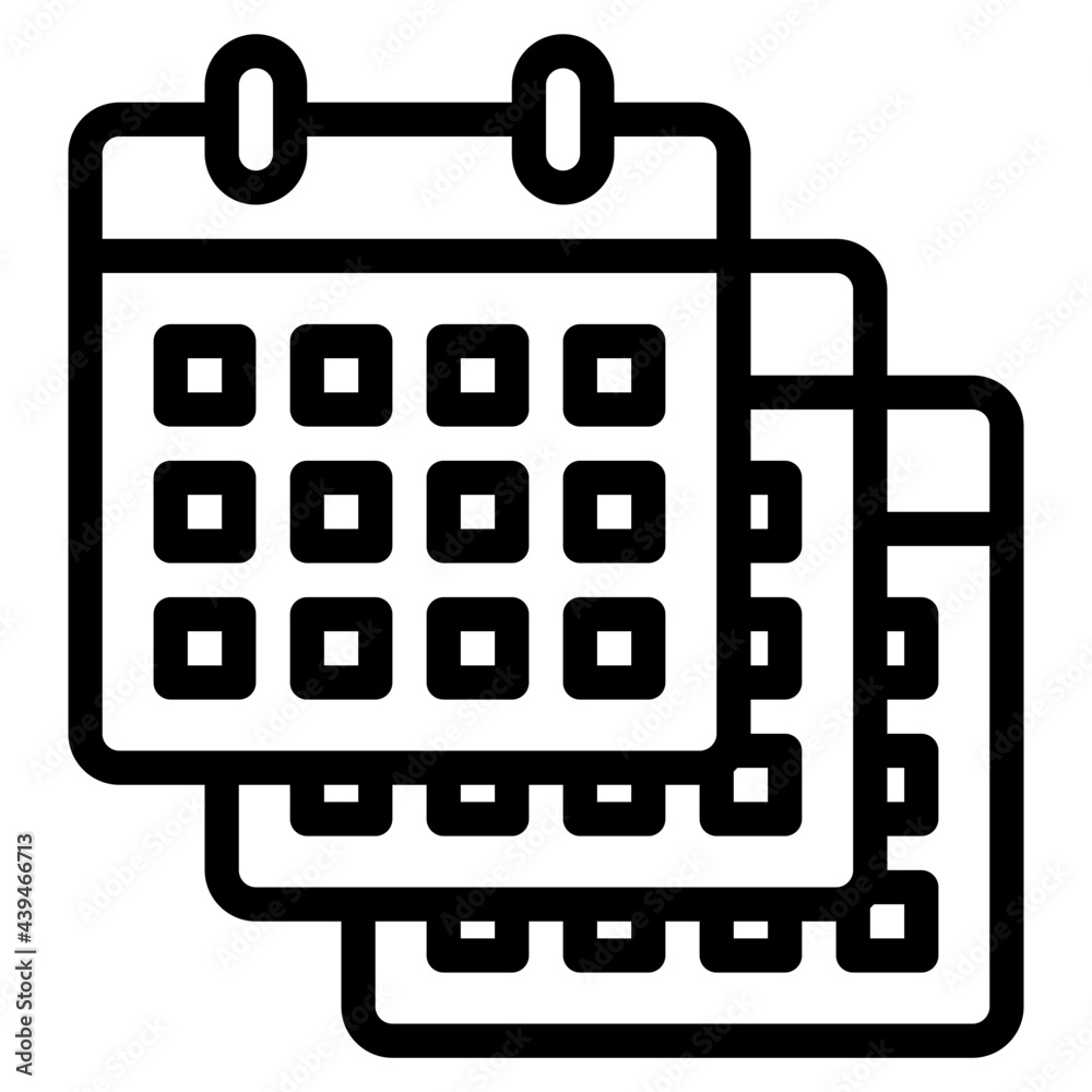 calendar outline style icon calendar outline style icon