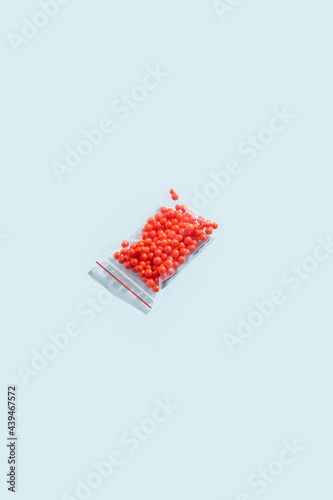  Red Round Shapes-Balls packed in plastic bags